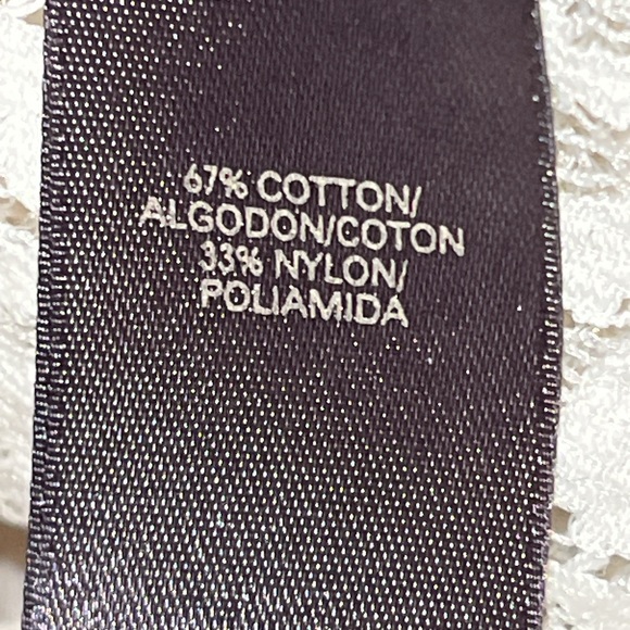 3 for $20 LIZ CLAIBORNE Stiff Floral Lace Long Sleeve Blouse Top V Neck Sheer L - Picture 11 of 14